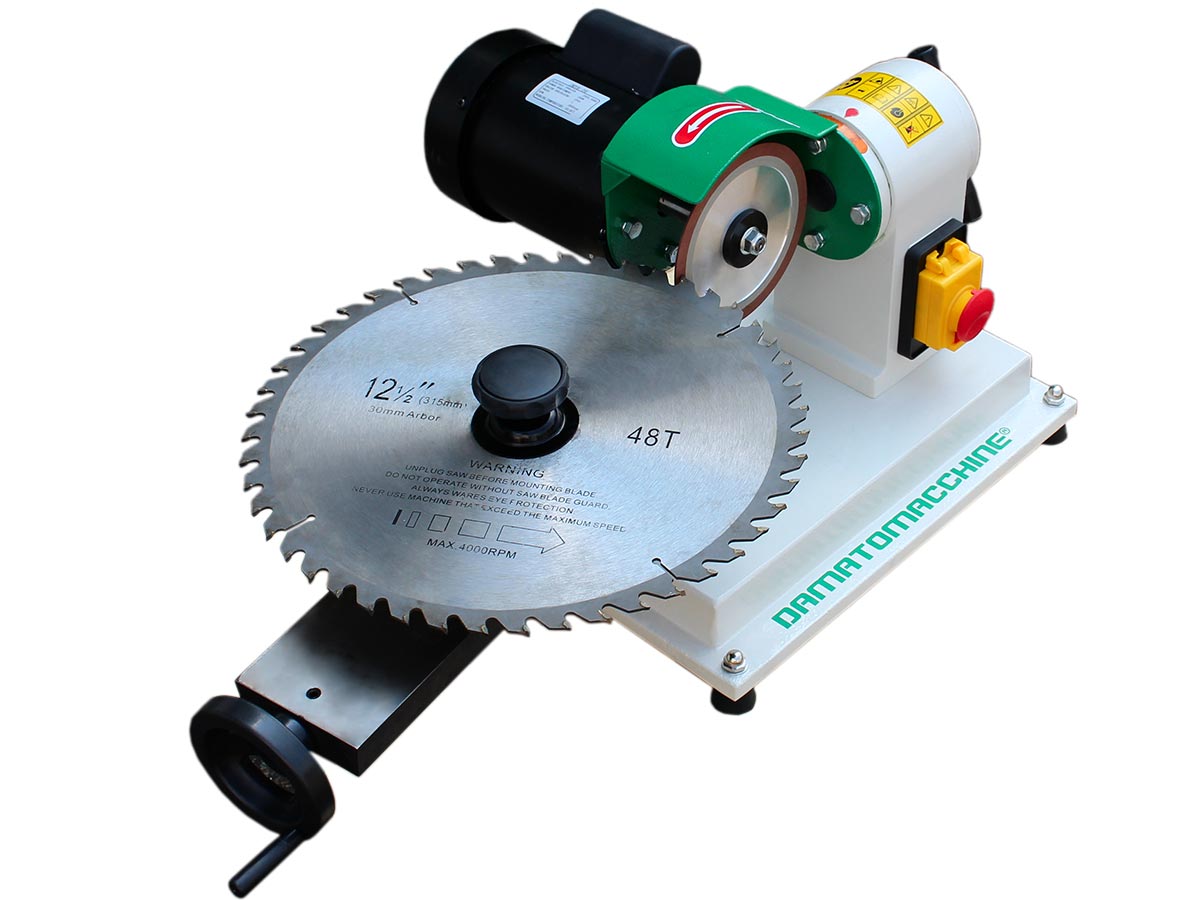 Sharpening machine for mortising bits and saw Blades