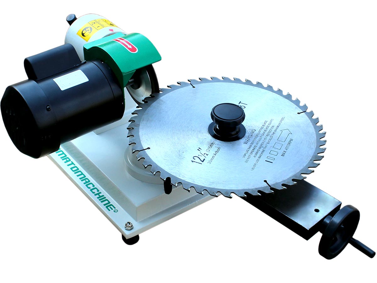 Sharpening machine for mortising bits and saw Blades
