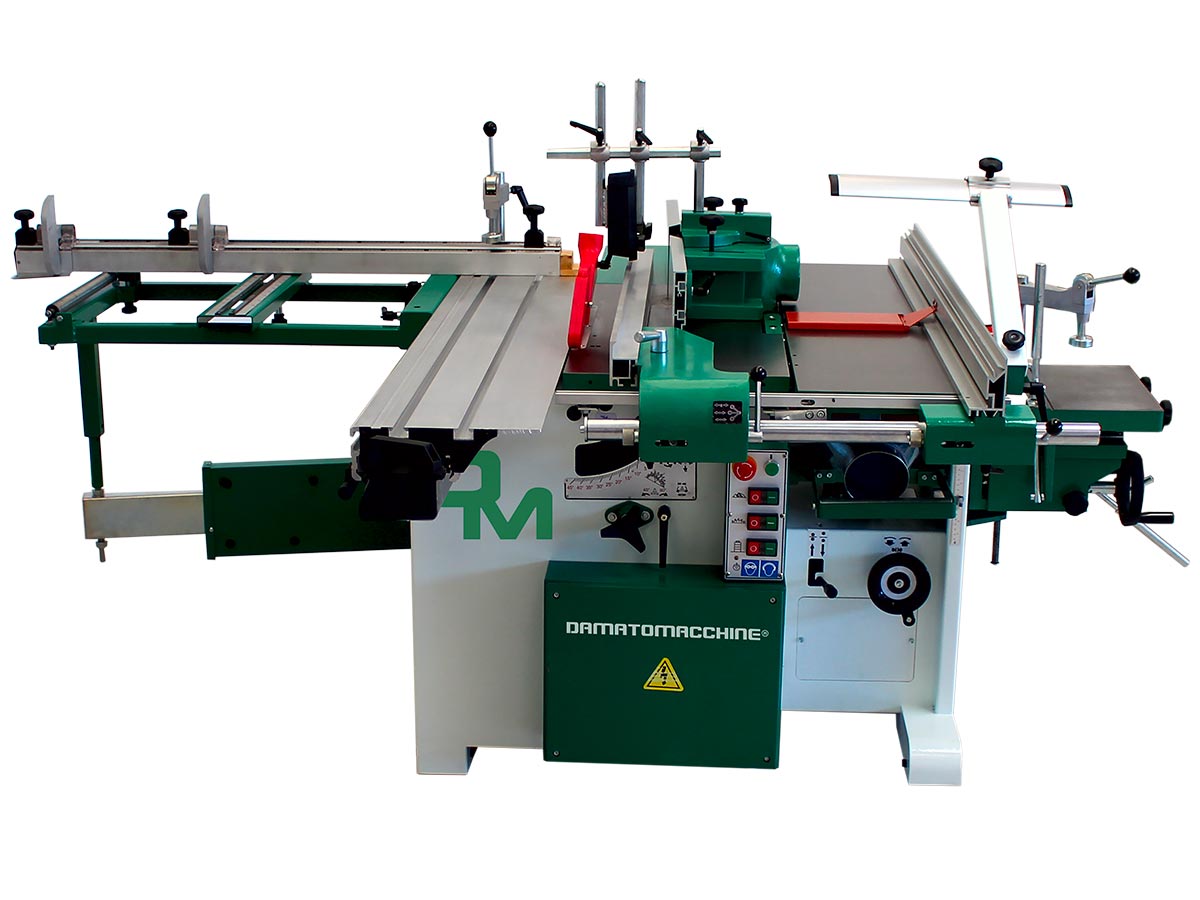 Combination woodworking machine 7 function with saw blade diameter of 315 mm model America 1600-310 powered by Damatomacchine