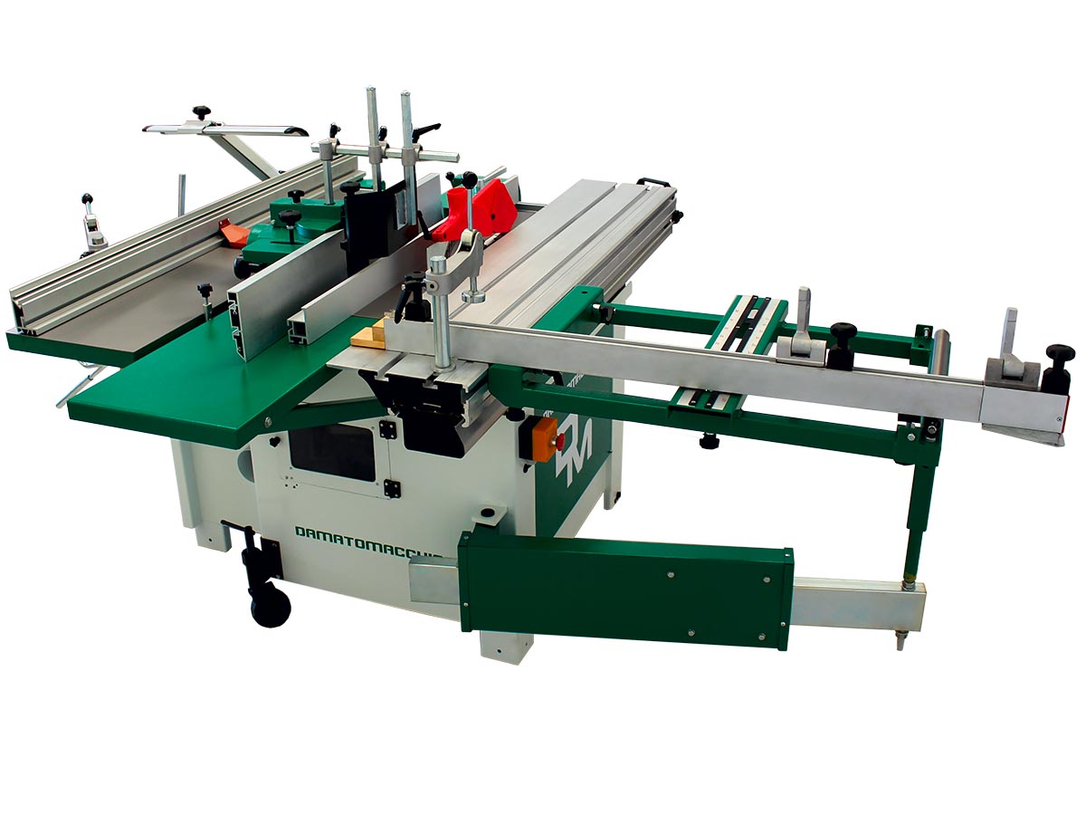 Combination woodworking machine 7 function with saw blade diameter of 315 mm model America 1600-310 powered by Damatomacchine