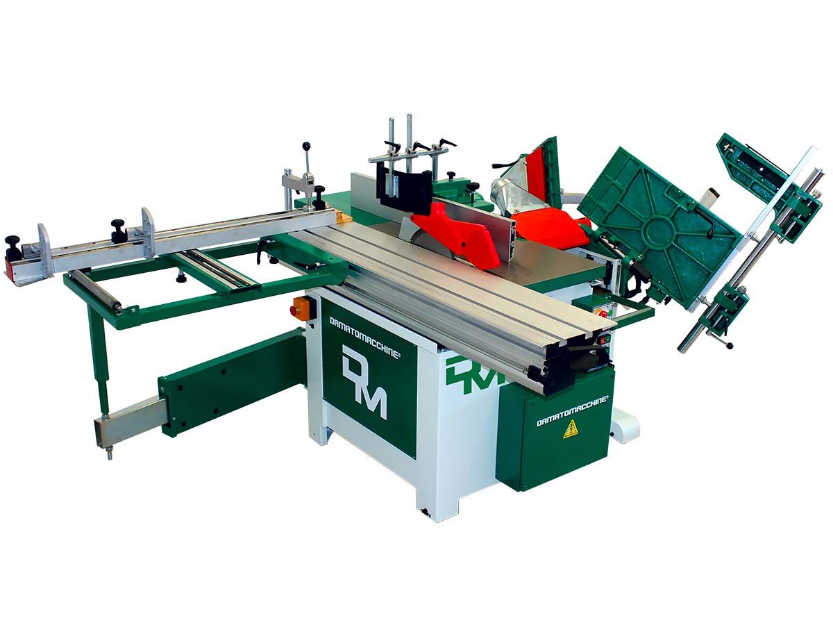 Combination woodworking machine 7 function with saw blade diameter of 315 mm model America 1600-310 powered by Damatomacchine