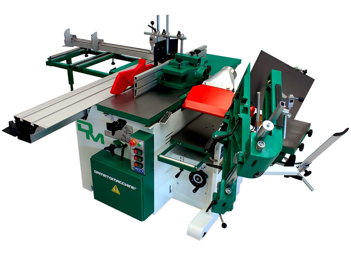 Combination woodworking machine 7 function with saw blade diameter of 315 mm model America 1600-310 powered by Damatomacchine