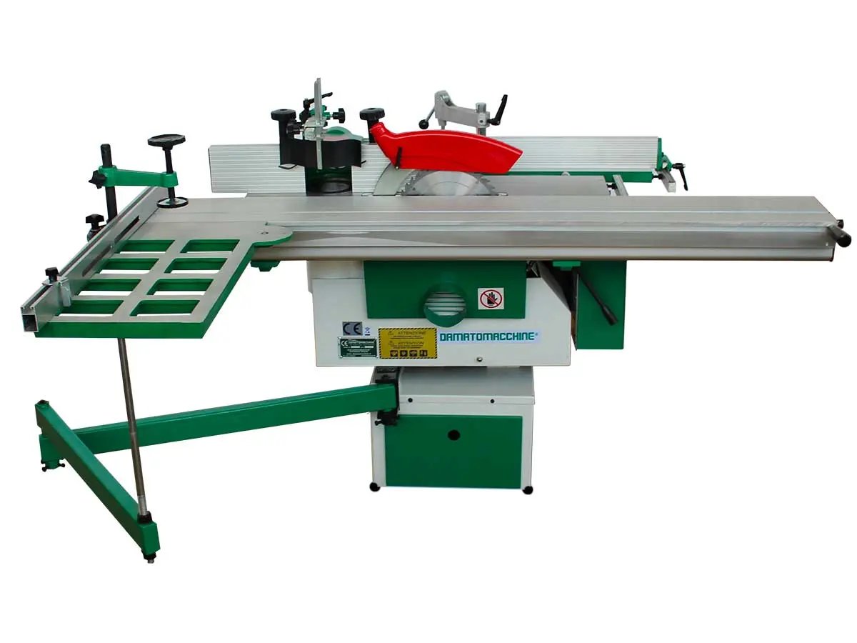 Woodworking combination machine 7 function 
model Discovery Wagon powered by Damatomacchine