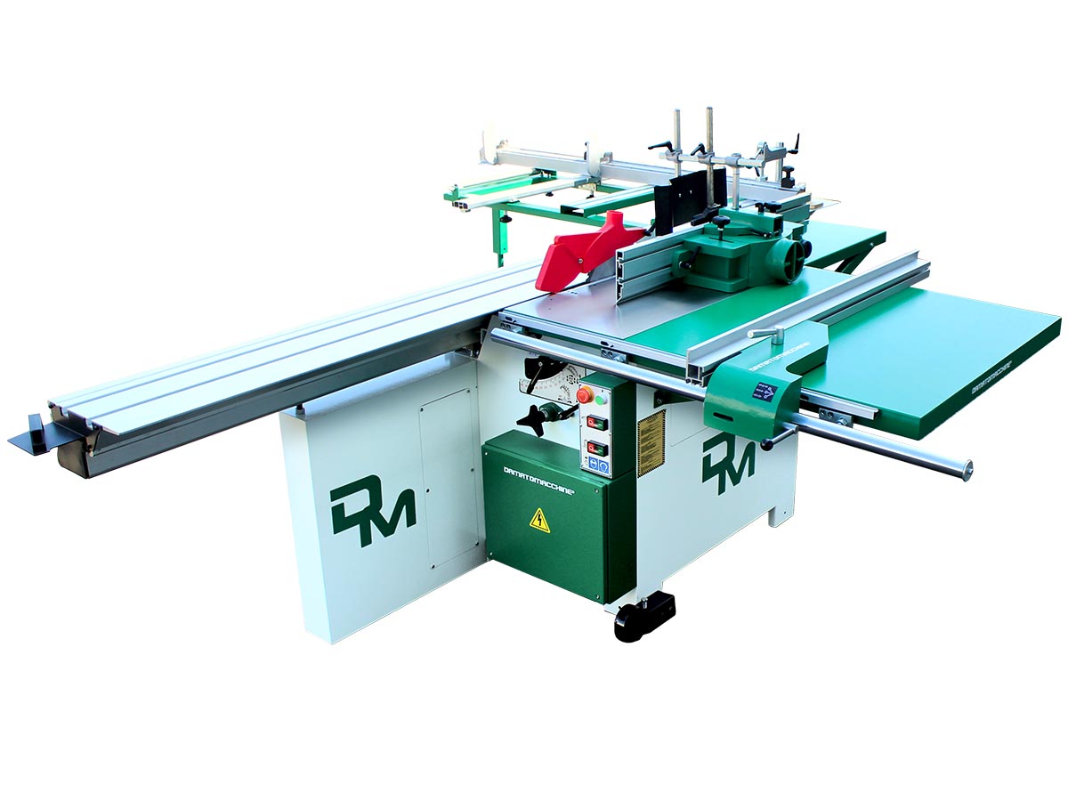 Table saw for wood with carriage 2600 mm, tilt circular saw 315 mm with engraver and independent spindle moulder