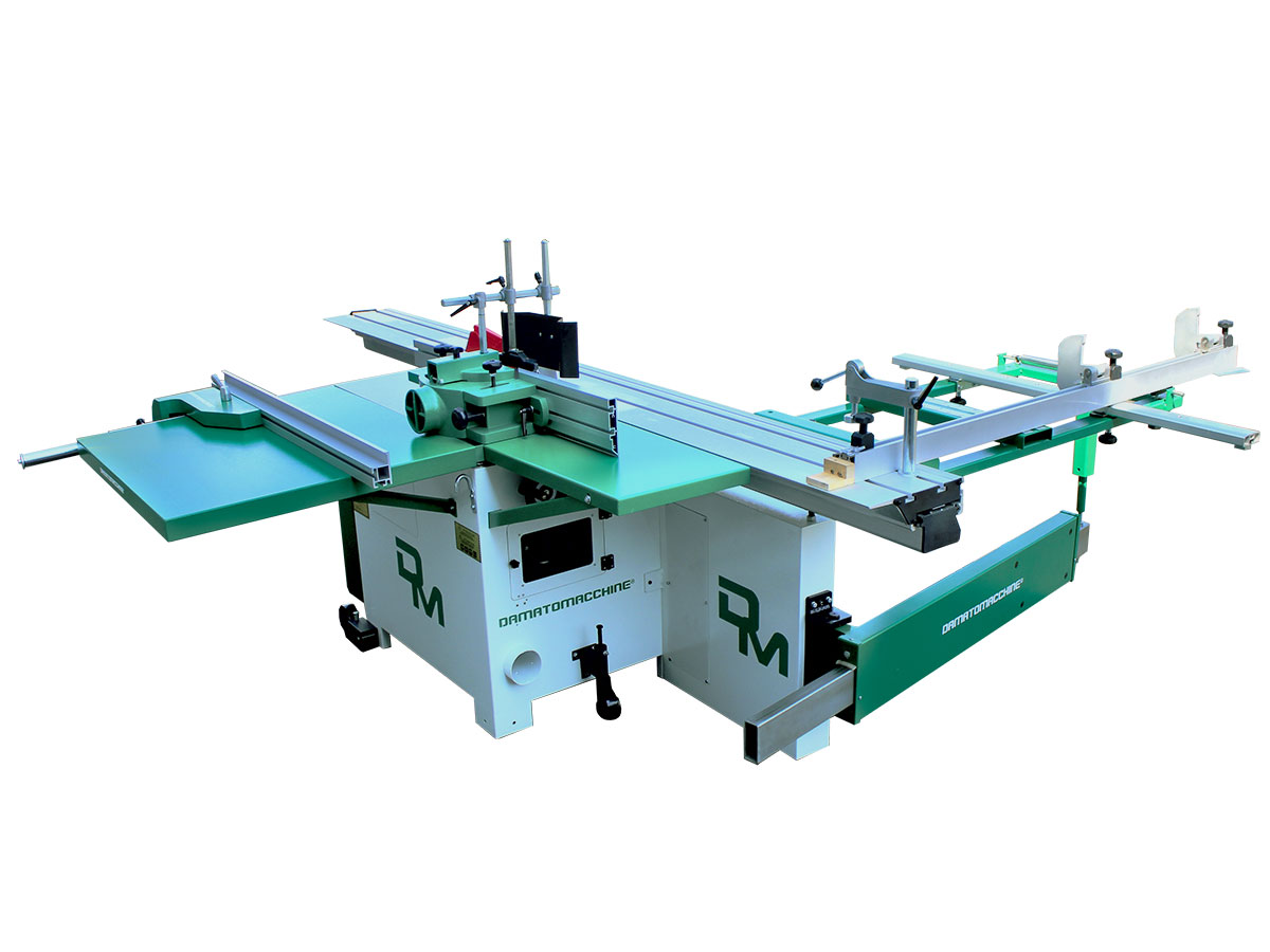Table saw for wood with carriage 2600 mm, tilt circular saw 315 mm with engraver and independent spindle moulder