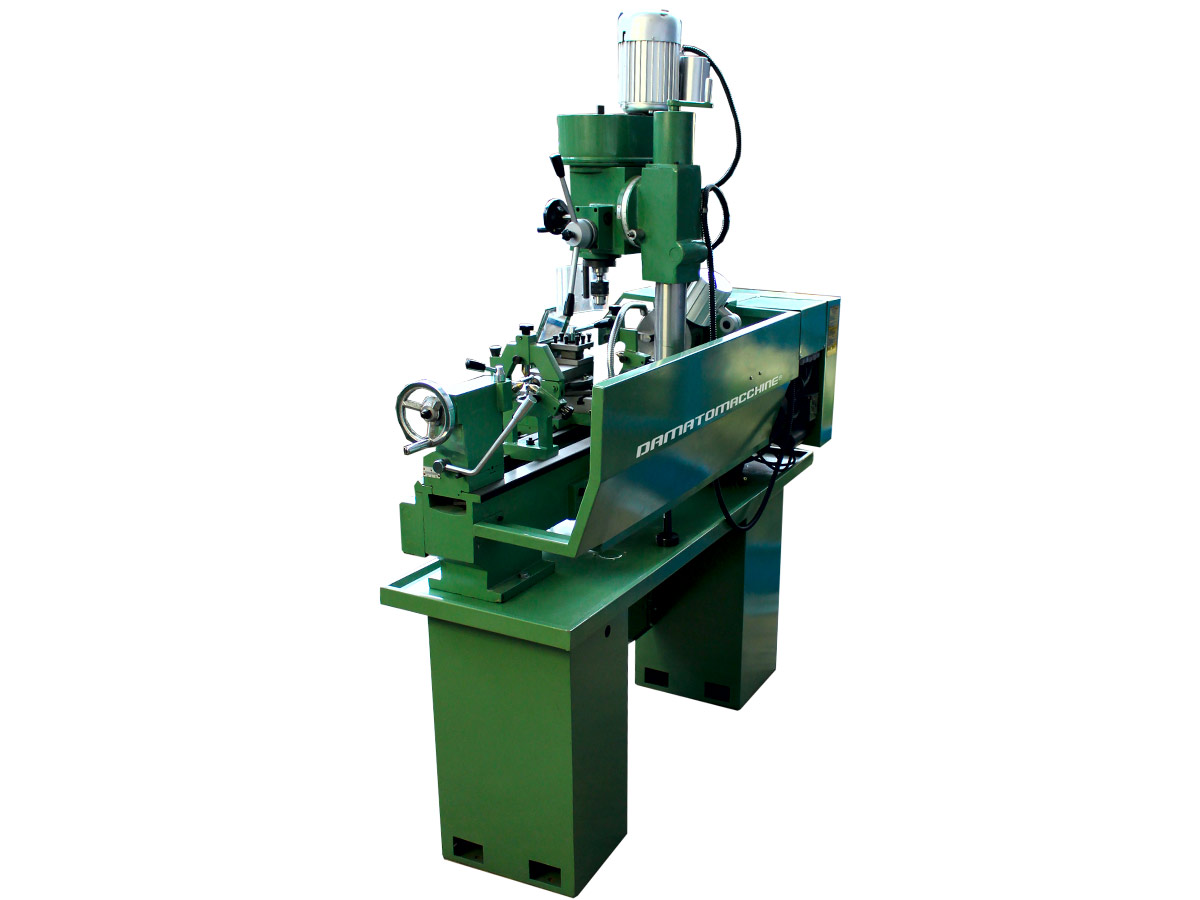 Machine tool consisting of a 320x800 mm lathe, independent milling machine with speed from 400 to 1640 rpm powered by a 750 W motor