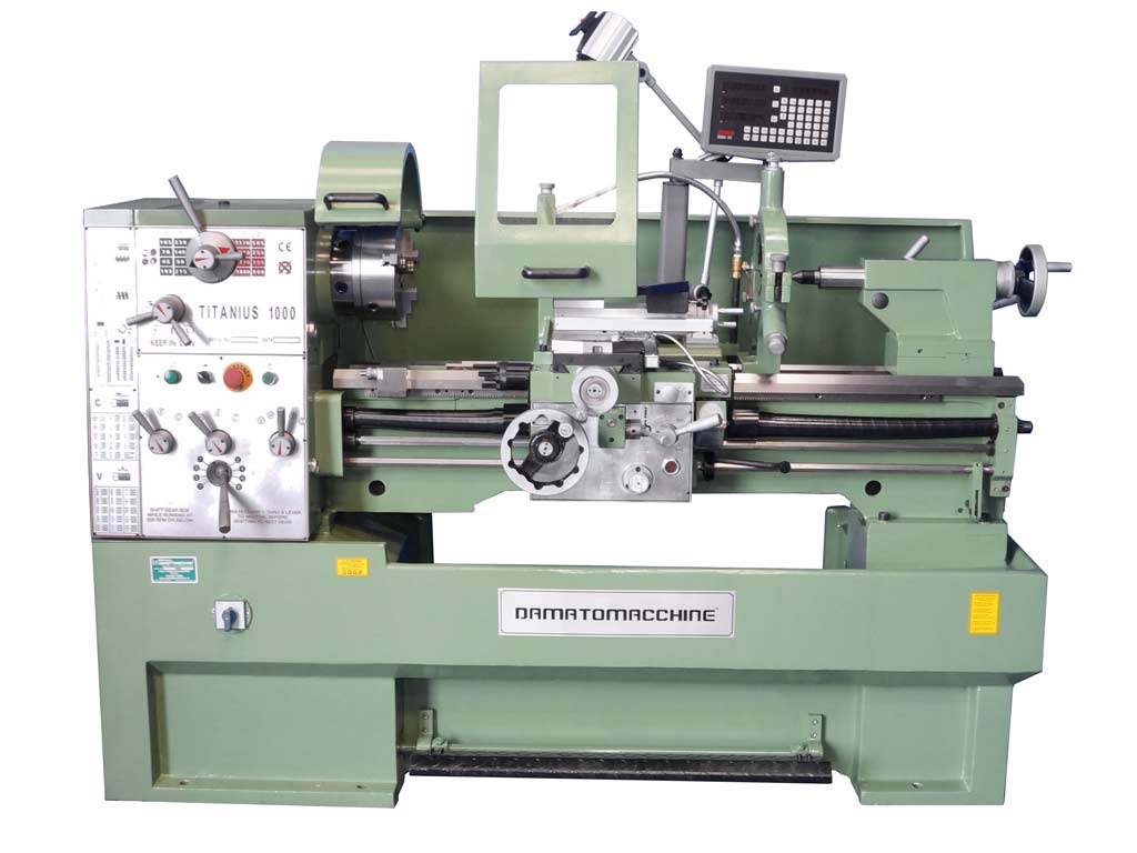 Metalworking lathe with 2 axis digital readout, distance between the center 1000 mm